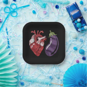 Aubergine Liefhebber Funny Gay Pride Humor LGBTQ G Papieren Bordje