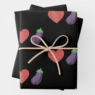 Aubergine Liefhebber Grappig Homoseksueel LGBTQ Tr Inpakpapier Vel