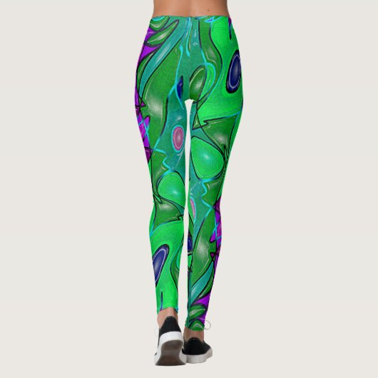 Aubergine & Limoen Leggings (Achterkant)