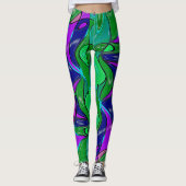 Aubergine & Limoen Leggings (Voorkant)