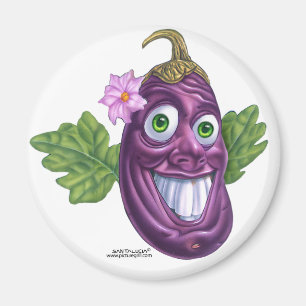 aubergine magneet