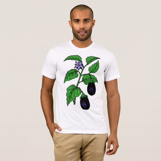 Aubergine Mannen T-shirt (Voorkant volledig)