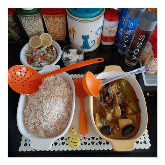 AUBERGINE MARAG & RIJST PERFECT POSTER (Voorkant)