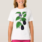 Aubergine meisjes T-shirt (Voorkant)