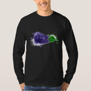 Aubergine Motief, Plantaardige Vegetarische Hoodie T-shirt