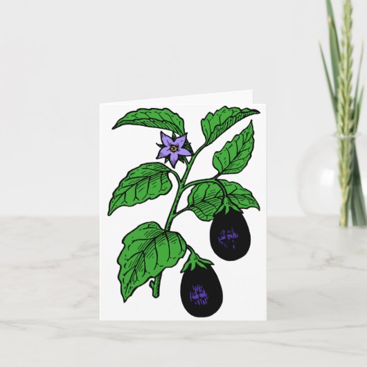 Aubergine Notitiekaarten (Voorkant)