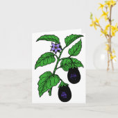 Aubergine Notitiekaarten (Gele Bloem)