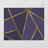 Aubergine Paars Goud Brons Geometrisch Bewaar Datu (Achterkant)