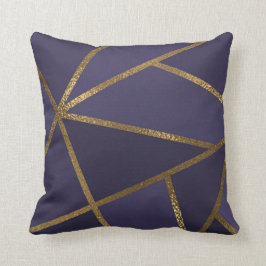 Aubergine Paars Goud Brons Geometrisch Glam Chic Kussen