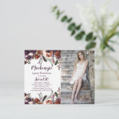 Aubergine Paarse Boter Rum Rozen Foto Sweet 16 Kaart (Staand voorkant)