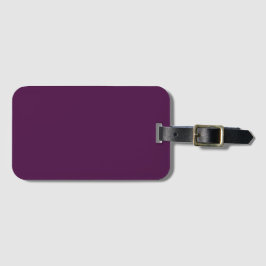 Aubergine Paarse Classic Solid Plain Bagagelabel