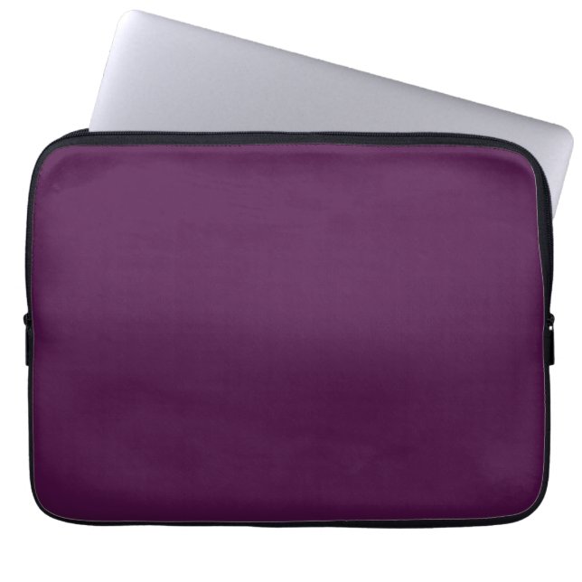 Aubergine Paarse Classic Solid Plain Laptop Sleeve (Voorkant)