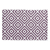 Aubergine Paarse Diamond Pattern Kussen Hoesje Kussensloop (Achterkant-Links)