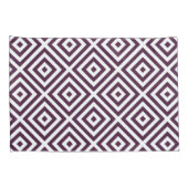 Aubergine Paarse Diamond Pattern Kussen Hoesje Kussensloop (Achterkant-Rechts)