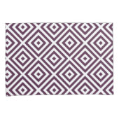 Aubergine Paarse Diamond Pattern Kussen Hoesje Kussensloop (Voorkant-Rechts)
