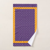 Aubergine Paarse + gouden polka dot Bad Handdoek (Handdoek)