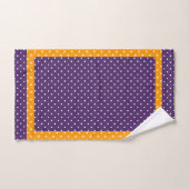Aubergine Paarse + gouden polka dot Bad Handdoek (Handdoek)