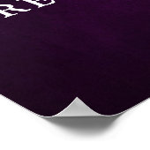 Aubergine Paarse Pruim Boho Proefdiner Welkom Poster (Hoek)