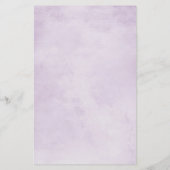 Aubergine Paarse Pruim Ivoor Bloem Bruiloftsmenu (Achterkant)