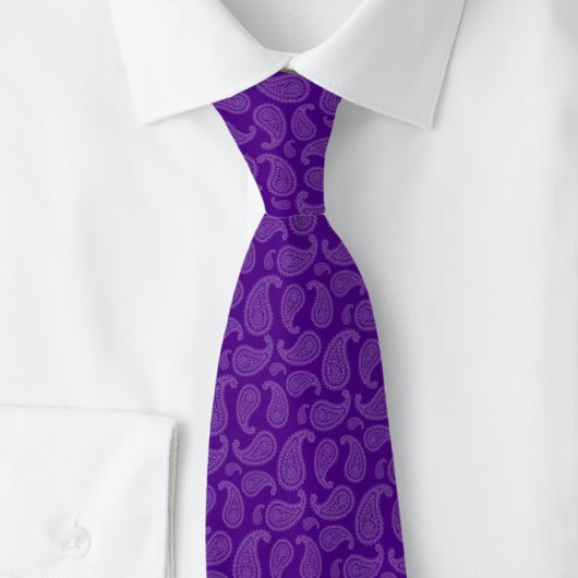 Aubergine Paisley Stropdas