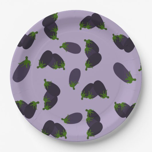 Aubergine Papieren Bordje (Voorkant)