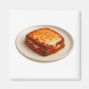 Aubergine Parmigiana Sticker Magneet