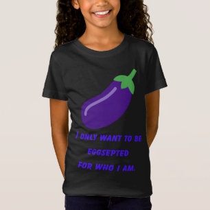 Aubergine Plant Strange Bizarre Paarse Groente T-shirt