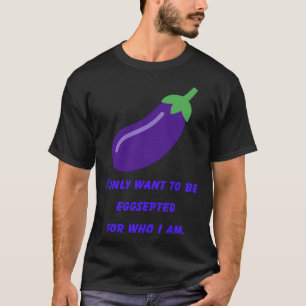 Aubergine Plant Strange Bizarre Paarse Groente T-shirt