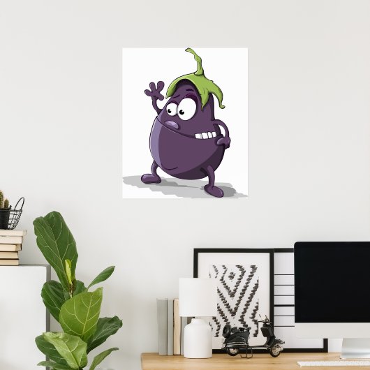 Aubergine Poster (Thuiskantoor)