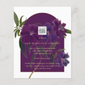 Aubergine Pruim Paars Bloemig Bosgroen Trouwdag (Achterkant)