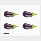 Aubergine Rechthoekige Sticker (Vel)