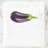 Aubergine Rechthoekige Sticker (Tas)