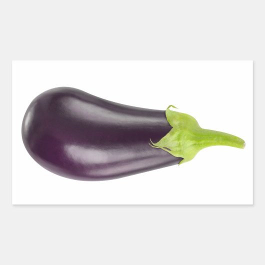 Aubergine Rechthoekige Sticker (Voorkant)
