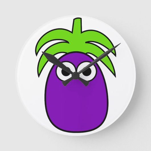 Aubergine Ronde Klok (Voorkant)