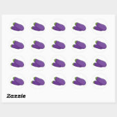 Aubergine Ronde Sticker (Vel)