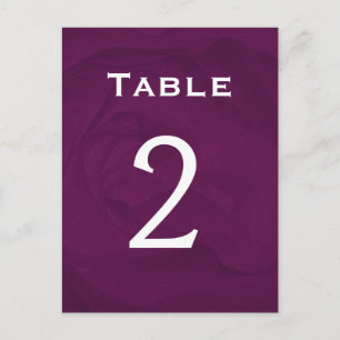 Aubergine Roos Tabel Nummer Deel van Set van 12 Briefkaart