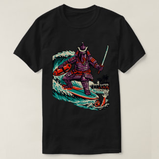 Aubergine Samurai Surf Reddingingsactie — Vintage T-shirt