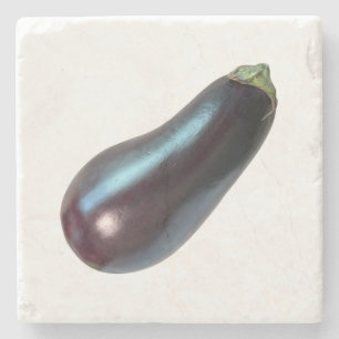 Aubergine stenen onderzetter