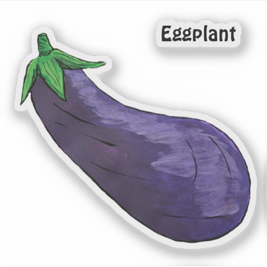 Aubergine Sticker (Voorkant)