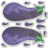 Aubergine Sticker (Voorkant)