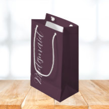 Aubergine Stijl Schrift Bruidsmeisje