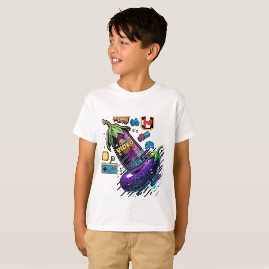 aubergine t-shirt (Voorkant volledig)