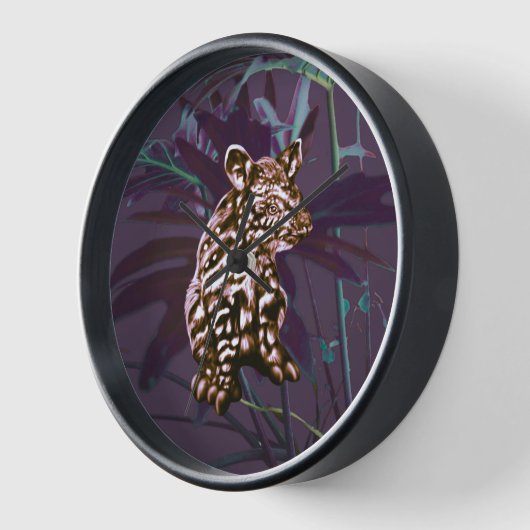 Aubergine tapir floral (Hoek)