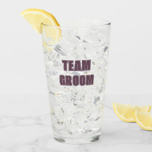 Aubergine Team Bruidegom Afscheid Als Man Glas