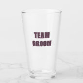 Aubergine Team Bruidegom Afscheid Als Man Glas (Voorkant)