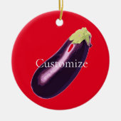 Aubergine Thunder_Cove Keramisch Ornament (Voorkant)