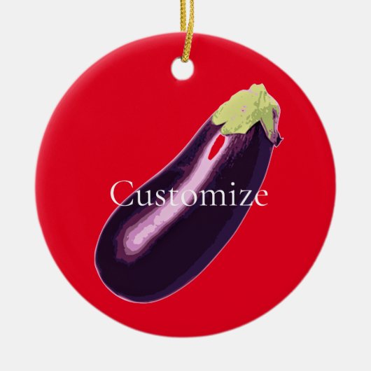 Aubergine Thunder_Cove Keramisch Ornament (Voorkant)