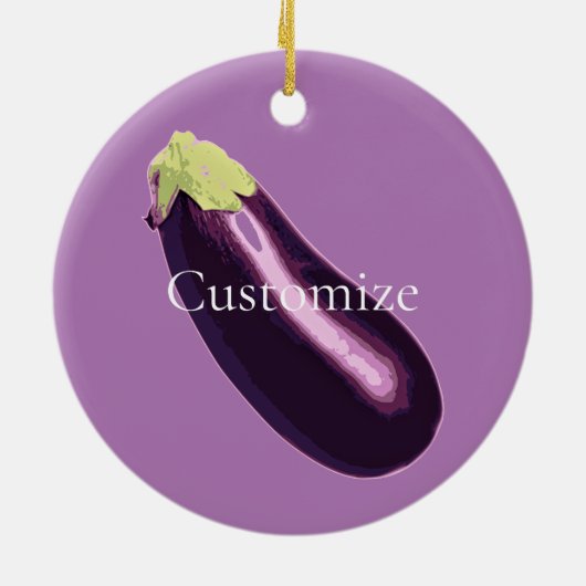 Aubergine Thunder_Cove Keramisch Ornament (Achterkant)