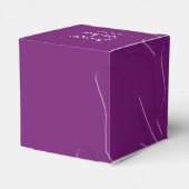 Aubergine Tone op Tone Wedding Favor Box Bedankdoosjes (Achterkant)