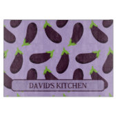 Aubergine voedsel patroon keuken snijplank (Voorkant)